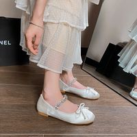 Women's Elegant Solid Color Rhinestone Round Toe Flats main image 5