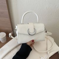 Women's Pu Leather Moon Solid Color Streetwear Square Magnetic Buckle Handbag main image 4