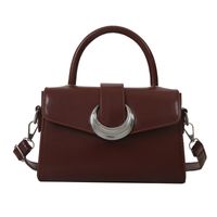 Women's Pu Leather Moon Solid Color Streetwear Square Magnetic Buckle Handbag sku image 5