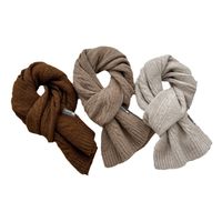Unisex Classic Style Stripe Knit Scarf Hat 2 Pieces main image 4