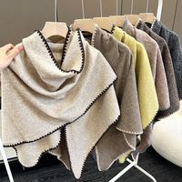 Women's Retro Simple Style Color Block Polyester Shawl main image 1