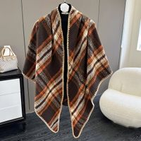 Women's Retro Simple Style Color Block Polyester Shawl sku image 1