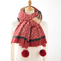 Women's Basic Lady Modern Style Geometric Imitation Cashmere Scarf main image 6