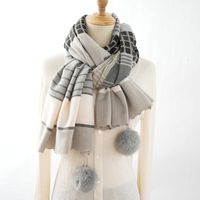 Women's Lady Streetwear Plaid Imitation Cashmere Scarf main image 5