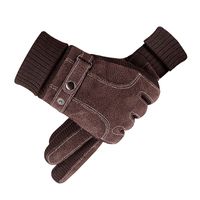 Men's British Style Streetwear Solid Color Gloves 1 Set sku image 5