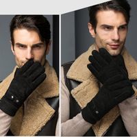 Men's British Style Streetwear Solid Color Gloves 1 Set sku image 6