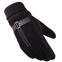 Men's British Style Streetwear Solid Color Gloves 1 Set sku image 2