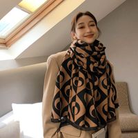 Women's Streetwear Geometric Imitation Cashmere Tassel Scarf main image 3