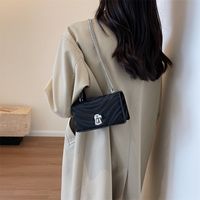 Women's Pu Leather Solid Color Streetwear Square Lock Clasp Shoulder Bag main image 5