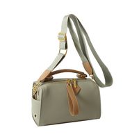 Women's Pu Leather Solid Color Elegant Pillow Shape Zipper Handbag sku image 4
