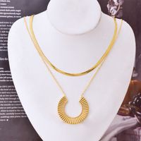 304 Stainless Steel 18K Gold Plated Vintage Style Plating Circle Solid Color Glass Stone Jewelry Set main image 3