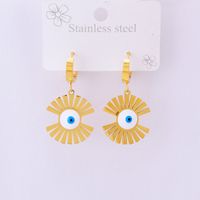 304 Stainless Steel 18K Gold Plated Vintage Style Plating Devil's Eye Jewelry Set main image 5