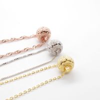 Simple Style Round Sterling Silver Plating Rose Gold Plated White Gold Plated Gold Plated Pendant Necklace main image 5