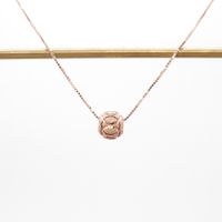 Simple Style Round Sterling Silver Plating Rose Gold Plated White Gold Plated Gold Plated Pendant Necklace sku image 4