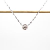 Simple Style Round Sterling Silver Plating Rose Gold Plated White Gold Plated Gold Plated Pendant Necklace sku image 9