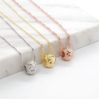 Simple Style Round Sterling Silver Plating Rose Gold Plated White Gold Plated Gold Plated Pendant Necklace main image 1