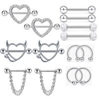 Retro Circle Heart Shape Stainless Steel Plating Belly Ring sku image 1
