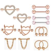 Retro Circle Heart Shape Stainless Steel Plating Belly Ring sku image 3