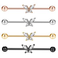 1 Piece Simple Style Butterfly Plating Stainless Steel Ear Studs main image 1