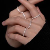 Simple Style Solid Color Sterling Silver Rings main image 1