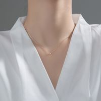 Einfacher Stil Einfarbig Sterling Silber Inlay Zirkon Halskette main image 3