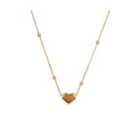 Simple Style Heart Shape Titanium Steel Plating Gold Plated Pendant Necklace main image 2