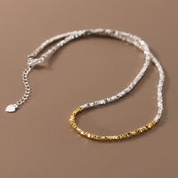Koreanische Art Geometrisch Sterling Silber Armbänder Halskette main image 5