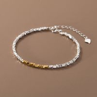 Koreanische Art Geometrisch Sterling Silber Armbänder Halskette main image 2