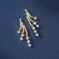 1 Pair Simple Style Solid Color Inlay Sterling Silver Zircon Ear Studs main image 4