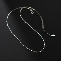 Simple Style Geometric Solid Color Sterling Silver Necklace sku image 1
