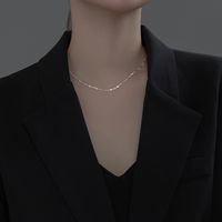 Einfacher Stil Geometrisch Einfarbig Sterling Silber Halskette main image 2