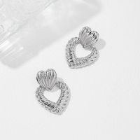 1 Piece Vintage Style Heart Shape Plating Alloy Drop Earrings main image 5