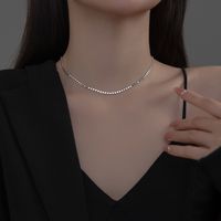 Einfacher Stil Einfarbig Sterling Silber Halskette main image 4