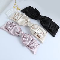 Elegant Solid Color Bow Knot Cloth Hair Clip main image 1