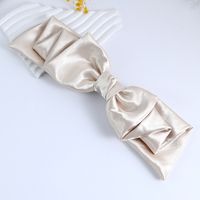 Elegant Solid Color Bow Knot Cloth Hair Clip main image 4