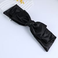 Elegant Solid Color Bow Knot Cloth Hair Clip sku image 3