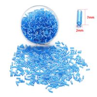 1 Set 2 * 7mm Hole 1~1.9mm Glass Solid Color Beads sku image 5