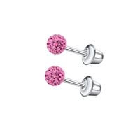 1 Pair Simple Style Cross Star Butterfly Plating Inlay Stainless Steel Zircon Ear Studs sku image 5