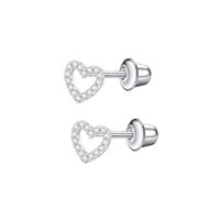 1 Pair Simple Style Cross Star Butterfly Plating Inlay Stainless Steel Zircon Ear Studs sku image 13