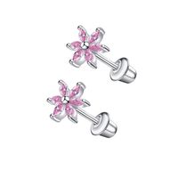1 Pair Simple Style Cross Star Butterfly Plating Inlay Stainless Steel Zircon Ear Studs sku image 23