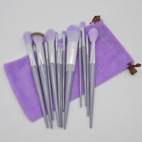 Lady Artificial Fiber Plastic Plastic Handle Makeup Brushes 1 Set sku image 3