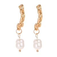 New Fashion Hollow Simple Geometric Freshwater Pearl Metal Earrings sku image 33
