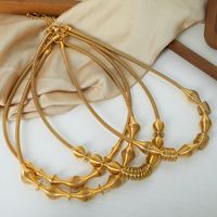 Wholesale Ig Style Streetwear Solid Color Titanium Steel Plating 18k Gold Plated Necklace main image 2