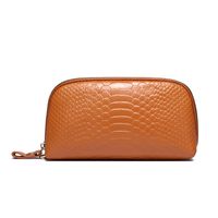 Women's Leather Solid Color Elegant Square Zipper Clutch Bag Square Bag sku image 3