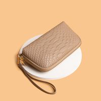 Women's Leather Solid Color Elegant Square Zipper Clutch Bag Square Bag main image 4