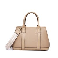 Women's Leather Solid Color Elegant Square Zipper Handbag sku image 3