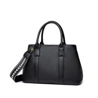 Women's Leather Solid Color Elegant Square Zipper Handbag sku image 1