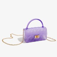 Women's Pvc Solid Color Streetwear Square Magnetic Buckle Square Bag main image 3