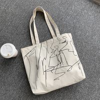 Women's Streetwear Cartoon Canvas Shopping Bags sku image 3