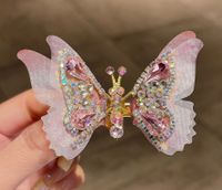 Estilo Simple Mariposa Aleación Embutido Diamantes De Imitación Garras De Pelo sku image 2